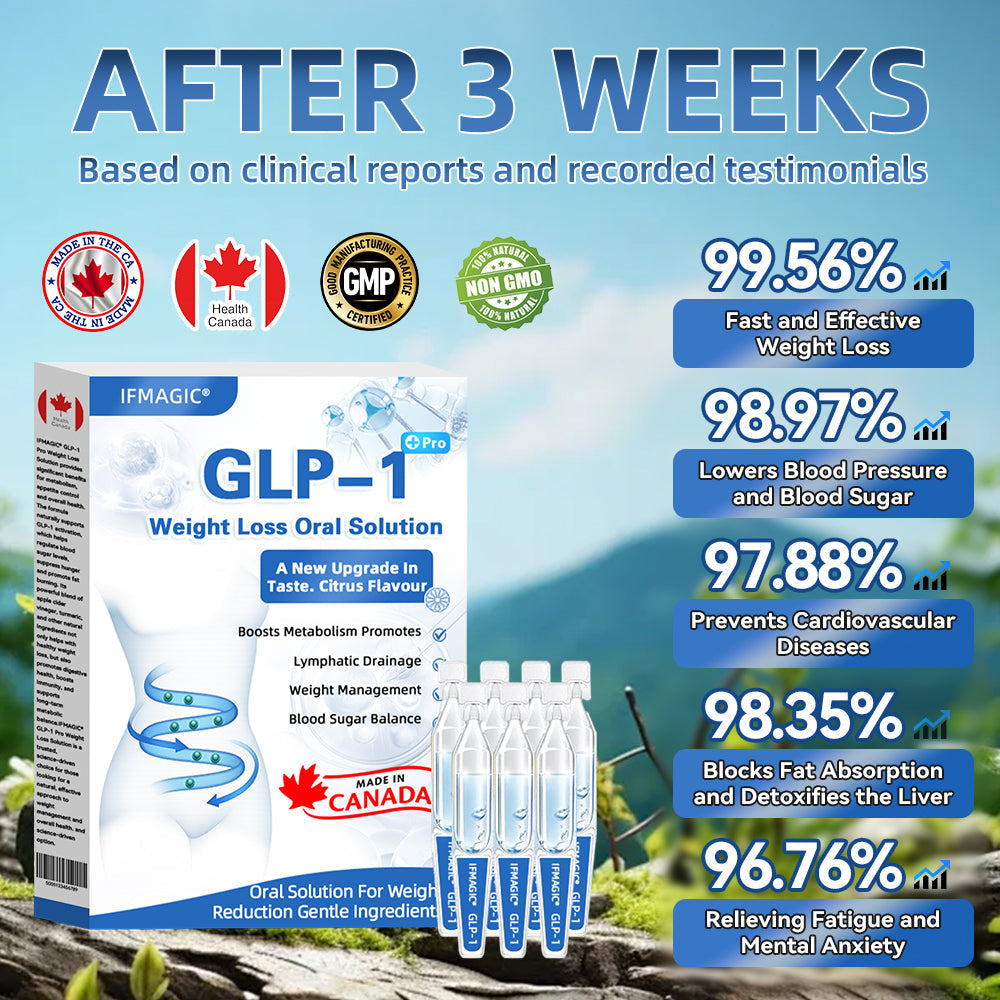 IFMAGIC® GLP-1 Pro Weight Loss Oral Solution 💧Canadian Obesity Physician Recommendations👩‍⚕️Suitable for obesity, cardiovascular diseases, diabetes, sleep apnea, high cholesterol and blood lipids, joint problems, and various other conditions✨
