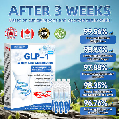 IFMAGIC® GLP-1 Pro Weight Loss Oral Solution 💧Canadian Obesity Physician Recommendations👩‍⚕️Suitable for obesity, cardiovascular diseases, diabetes, sleep apnea, high cholesterol and blood lipids, joint problems, and various other conditions✨