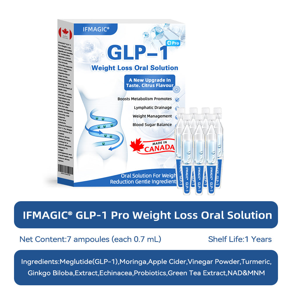 IFMAGIC® GLP-1 Pro Weight Loss Oral Solution 💧Canadian Obesity Physician Recommendations👩‍⚕️Suitable for obesity, cardiovascular diseases, diabetes, sleep apnea, high cholesterol and blood lipids, joint problems, and various other conditions✨
