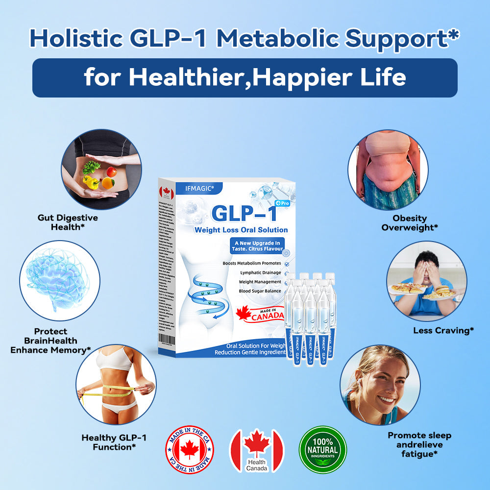 IFMAGIC® GLP-1 Pro Weight Loss Oral Solution 💧Canadian Obesity Physician Recommendations👩‍⚕️Suitable for obesity, cardiovascular diseases, diabetes, sleep apnea, high cholesterol and blood lipids, joint problems, and various other conditions✨
